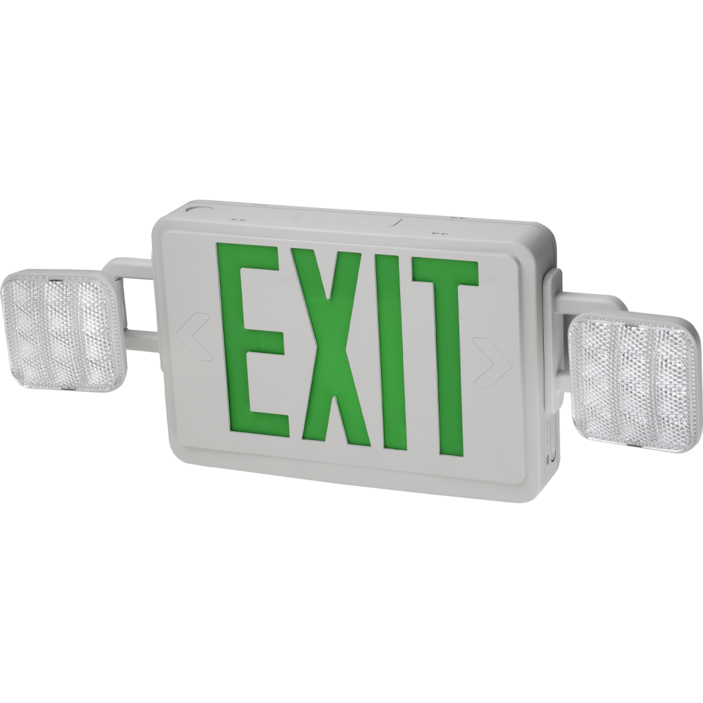 Exit Green Light Sign Combo