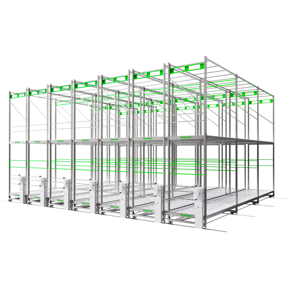 Double-Tier Grow Rolling Rack Stainless Steel - Image 10