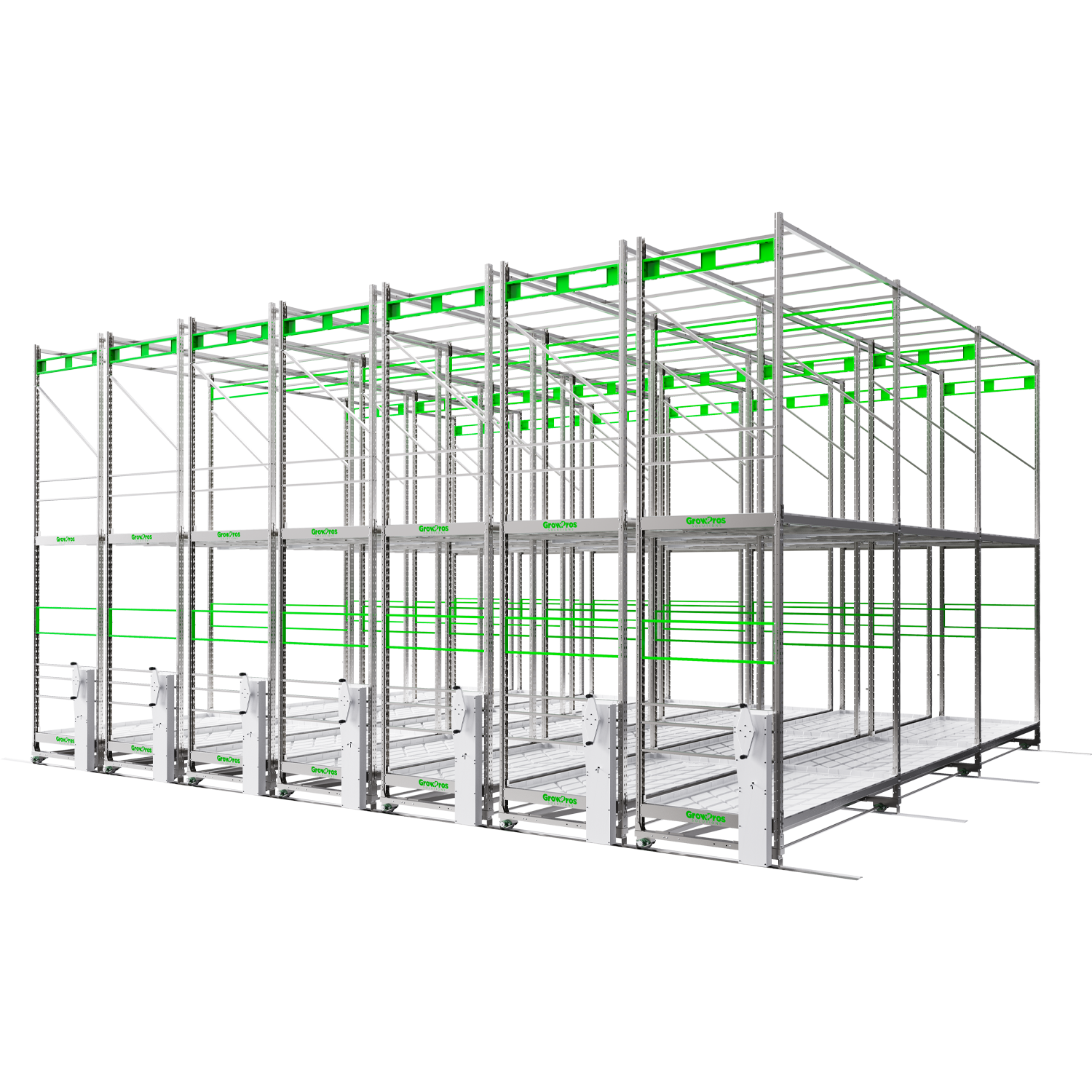 Double-Tier Grow Rolling Rack Stainless Steel - Image 10