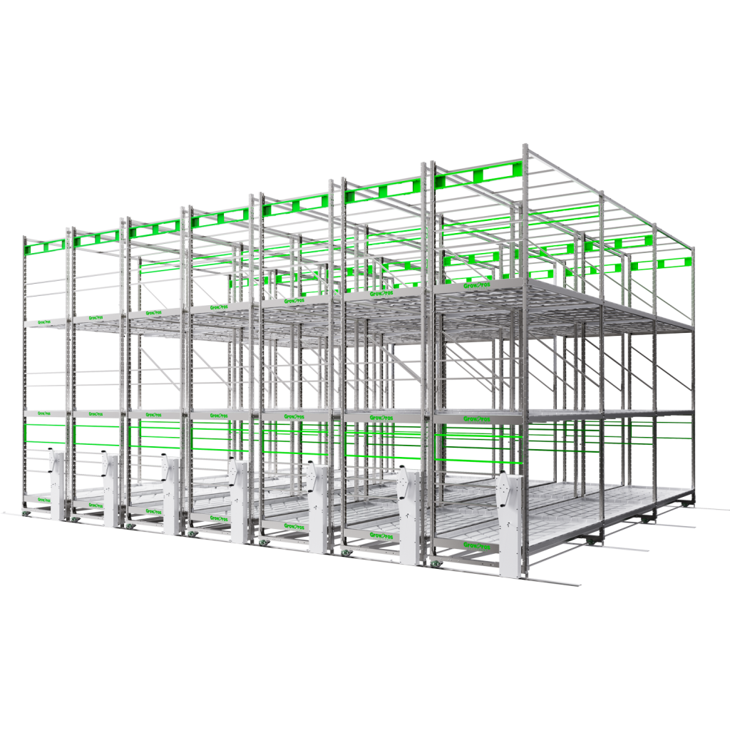 3-Tier Grow Rolling Rack Stainless Steel