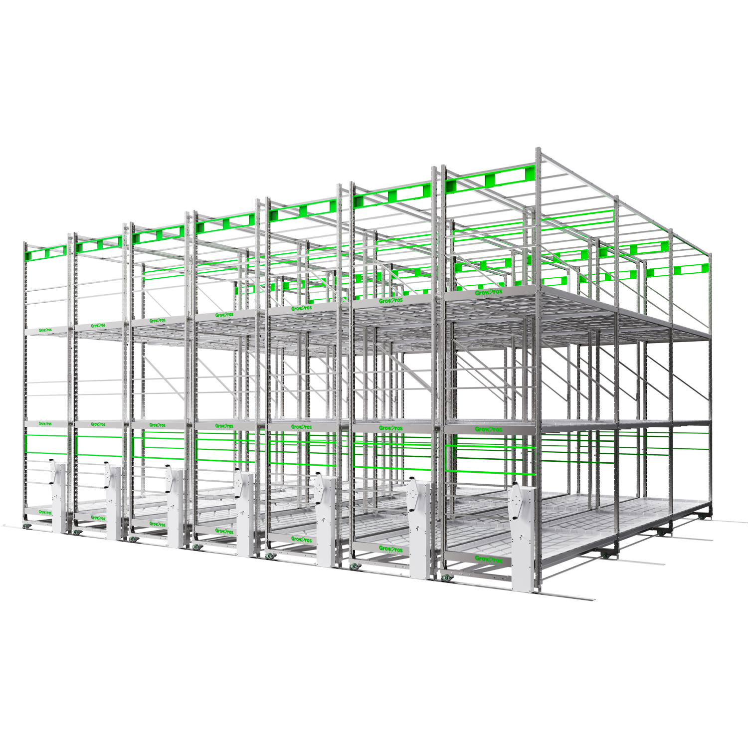 3-Tier Grow Rolling Rack Stainless Steel - Image 10