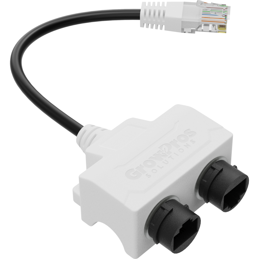 White Female WP RJ45 8p8c to Male RJ45 8p8c Data Adapter