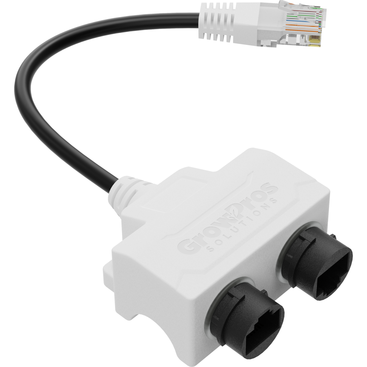 White Female WP RJ45 8p8c to Male RJ45 8p8c Data Adapter - Image 1