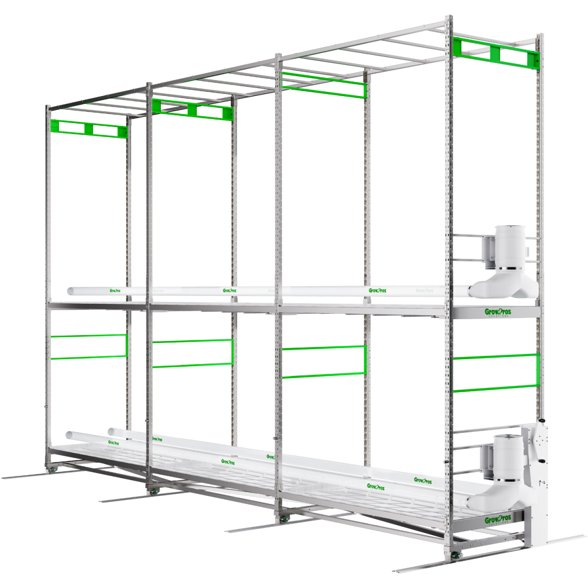 Double-Tier Grow Rolling Rack Stainless Steel - Image 8