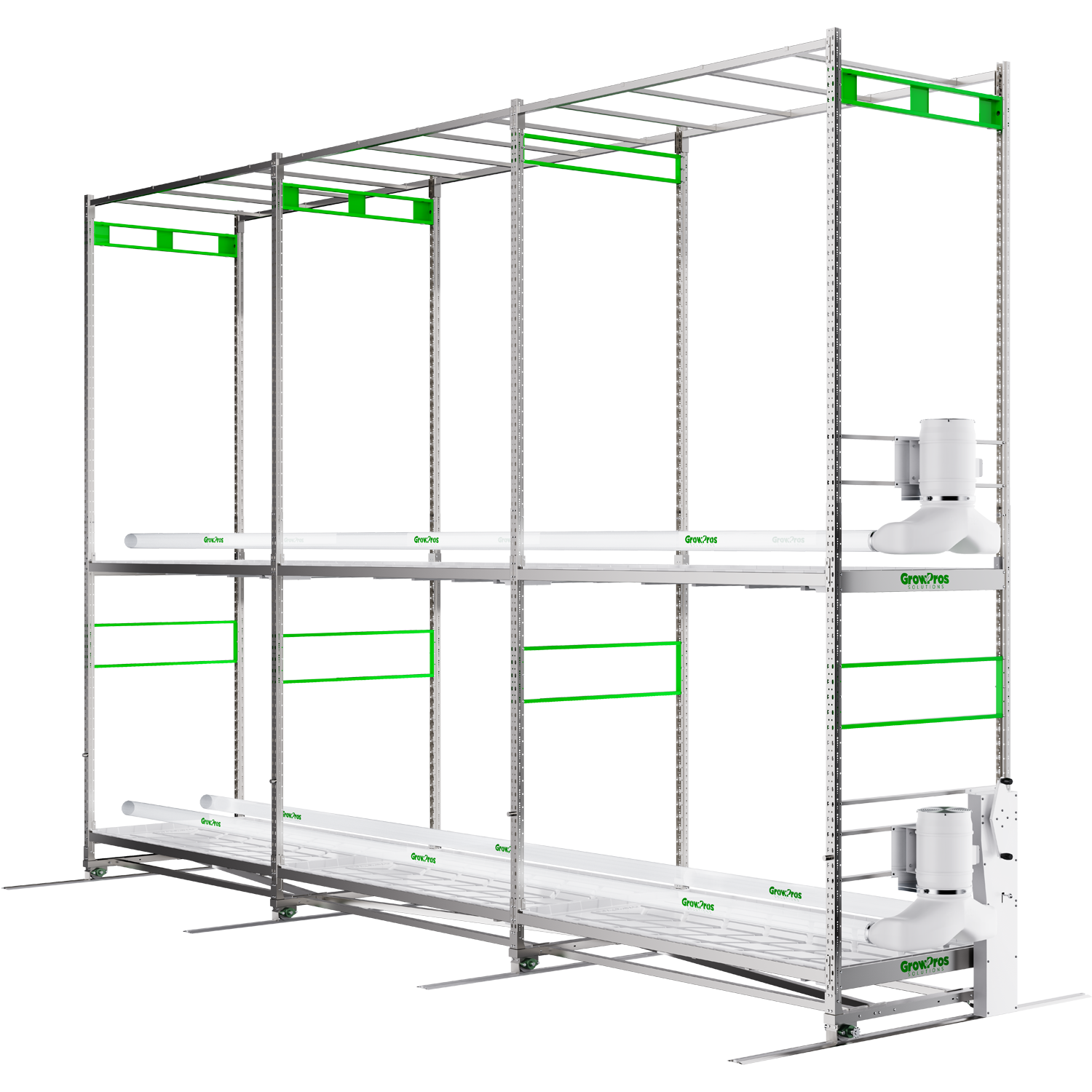 Double-Tier Grow Rolling Rack Stainless Steel - Image 8