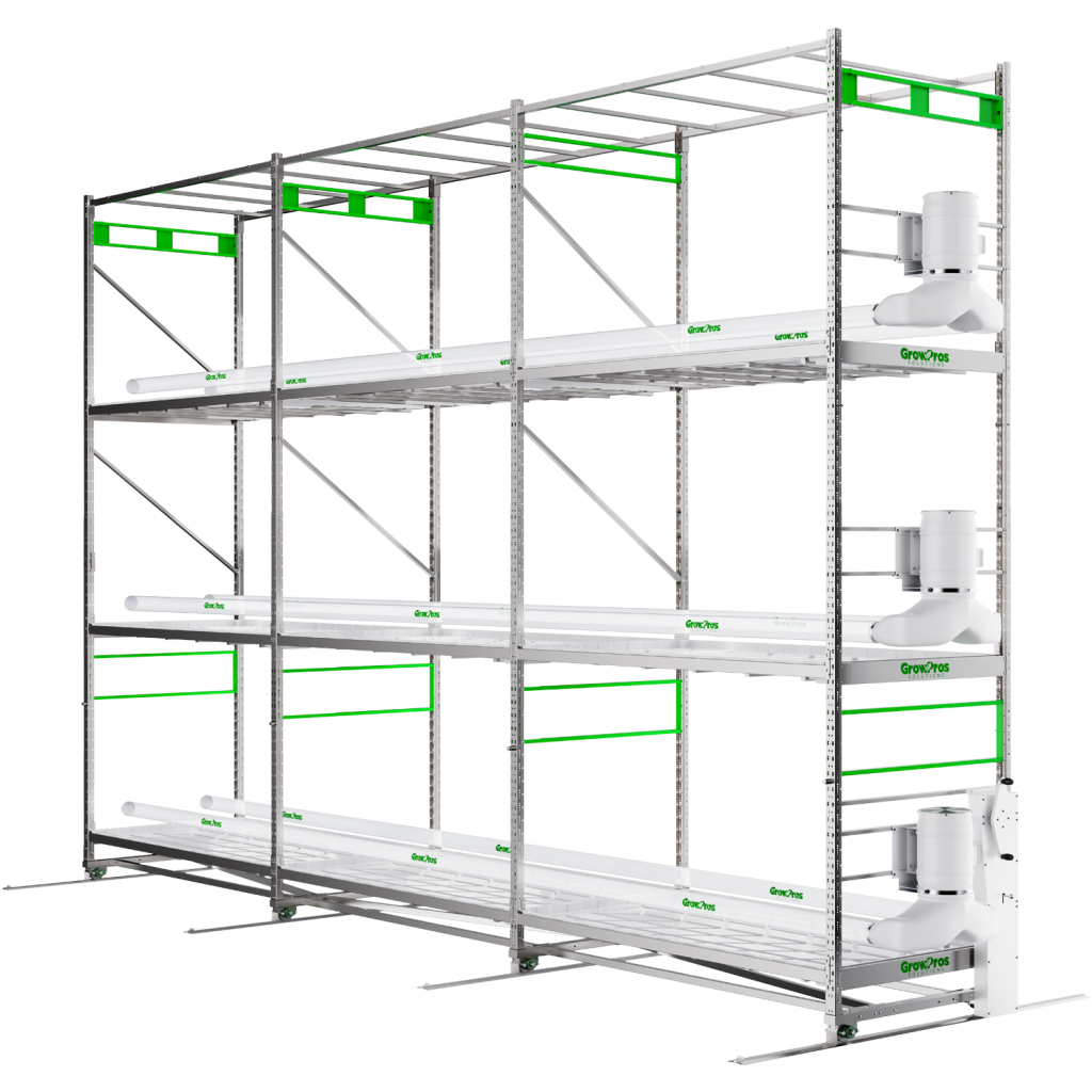 3-Tier Grow Rolling Rack Stainless Steel