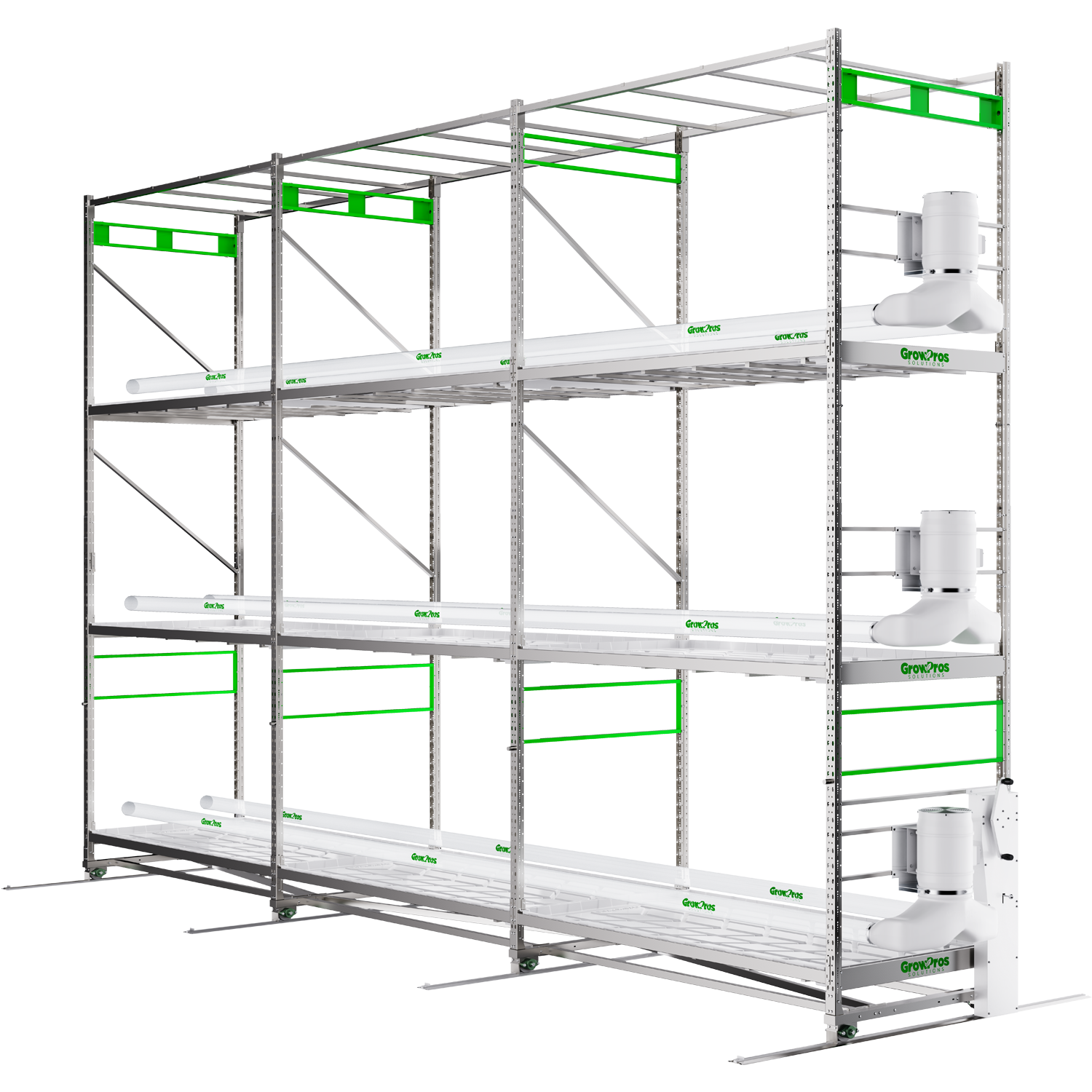 3-Tier Grow Rolling Rack Stainless Steel - Image 8