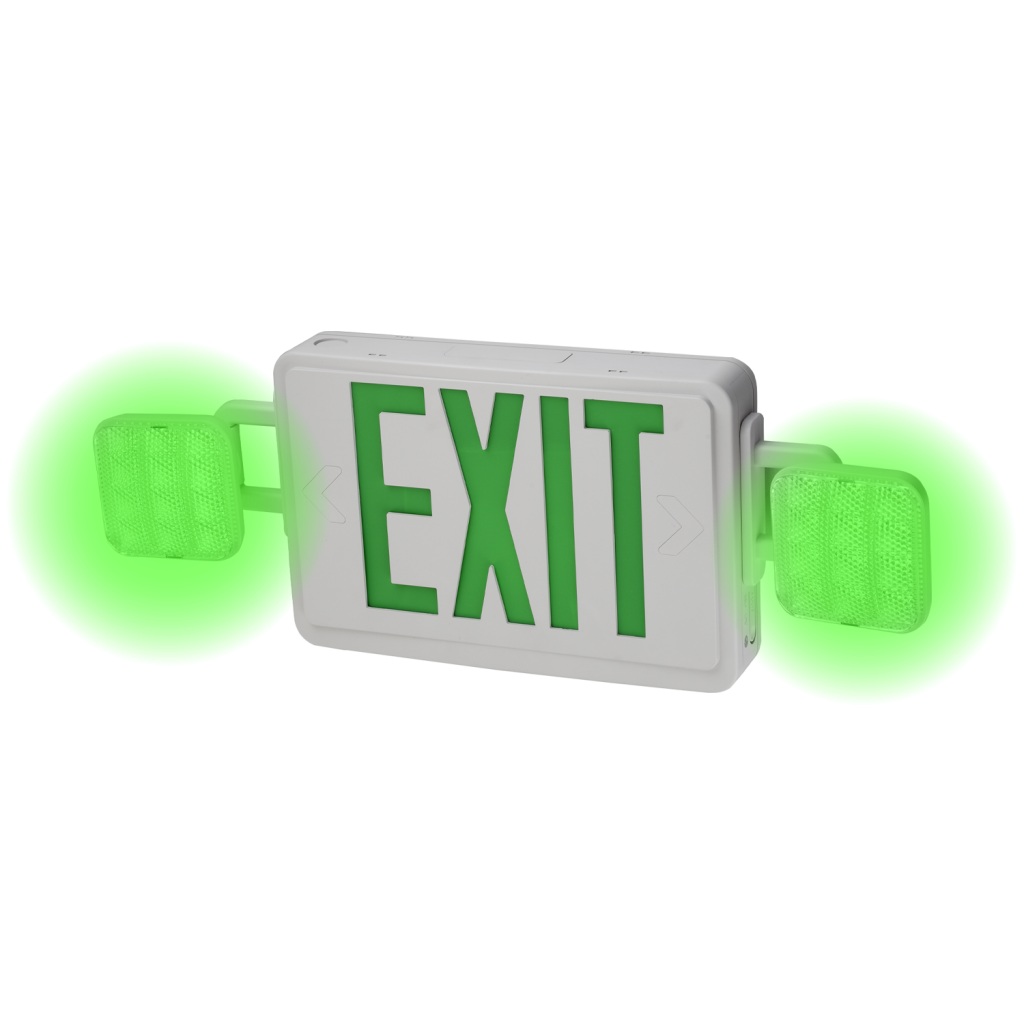 Exit Green Light Sign Combo
