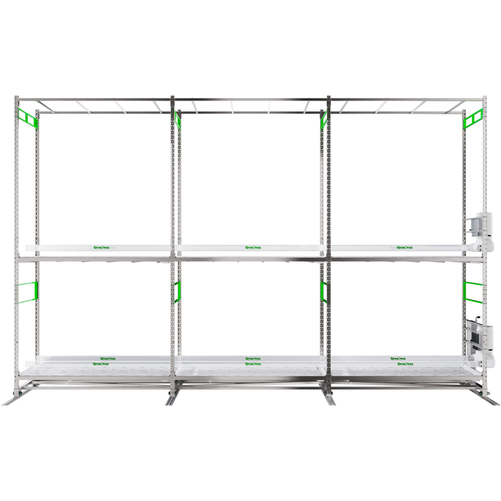 Double-Tier Grow Rolling Rack Stainless Steel