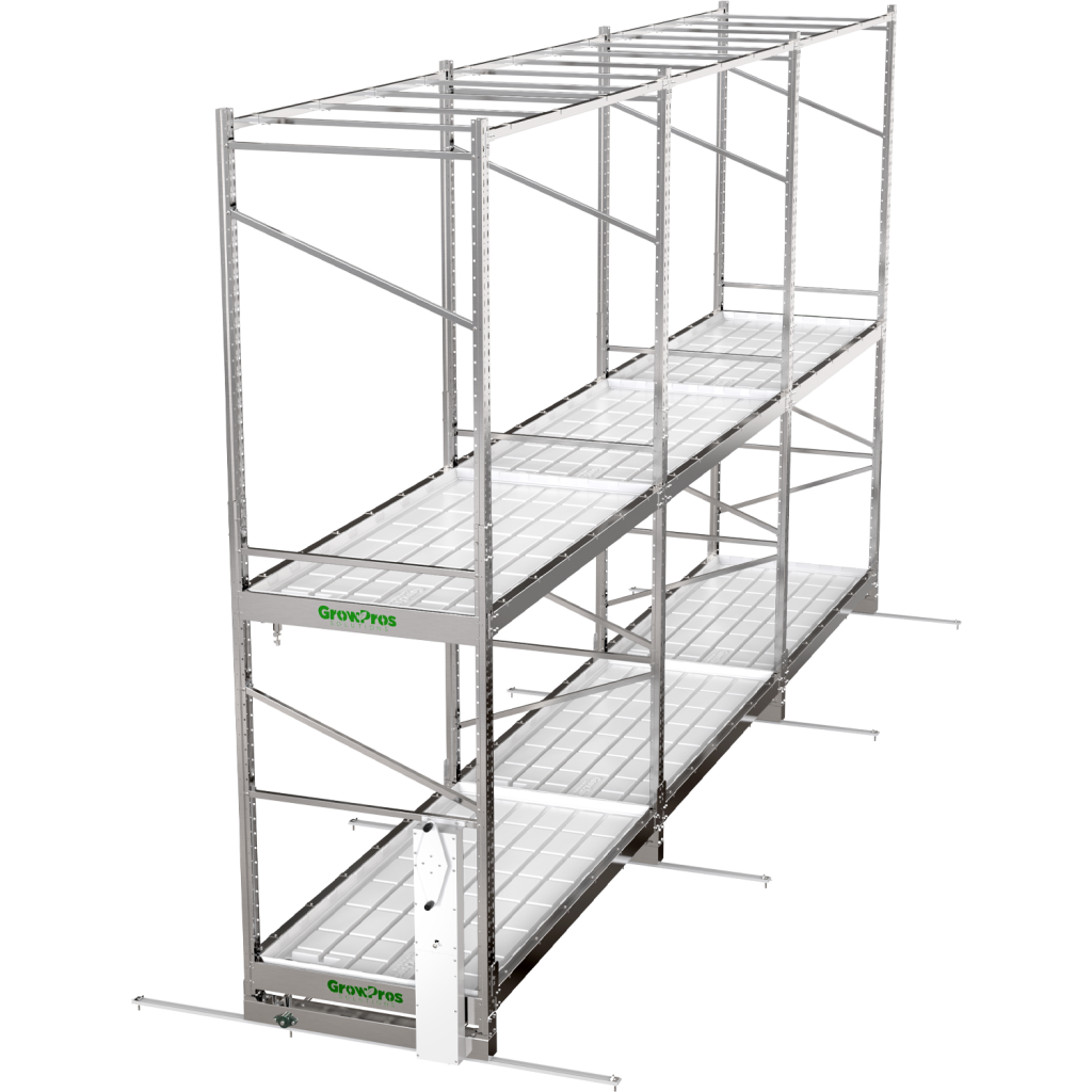 3-Tier Grow Rolling Rack Stainless Steel