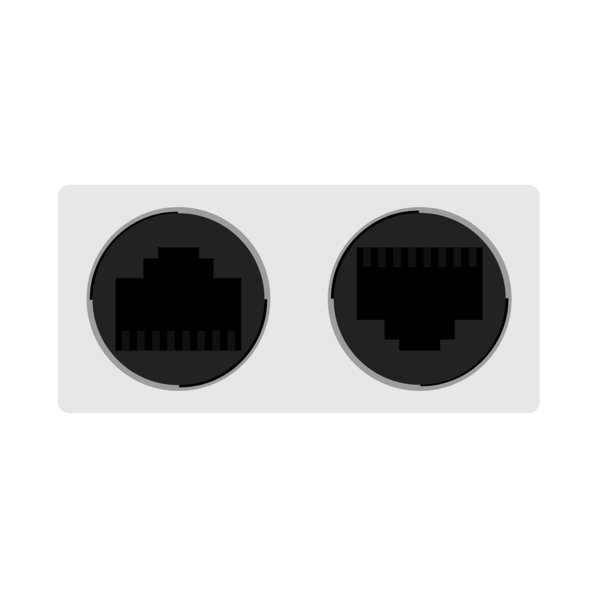 White Female WP RJ45 8p8c to Male RJ45 8p8c Data Adapter - Image 2
