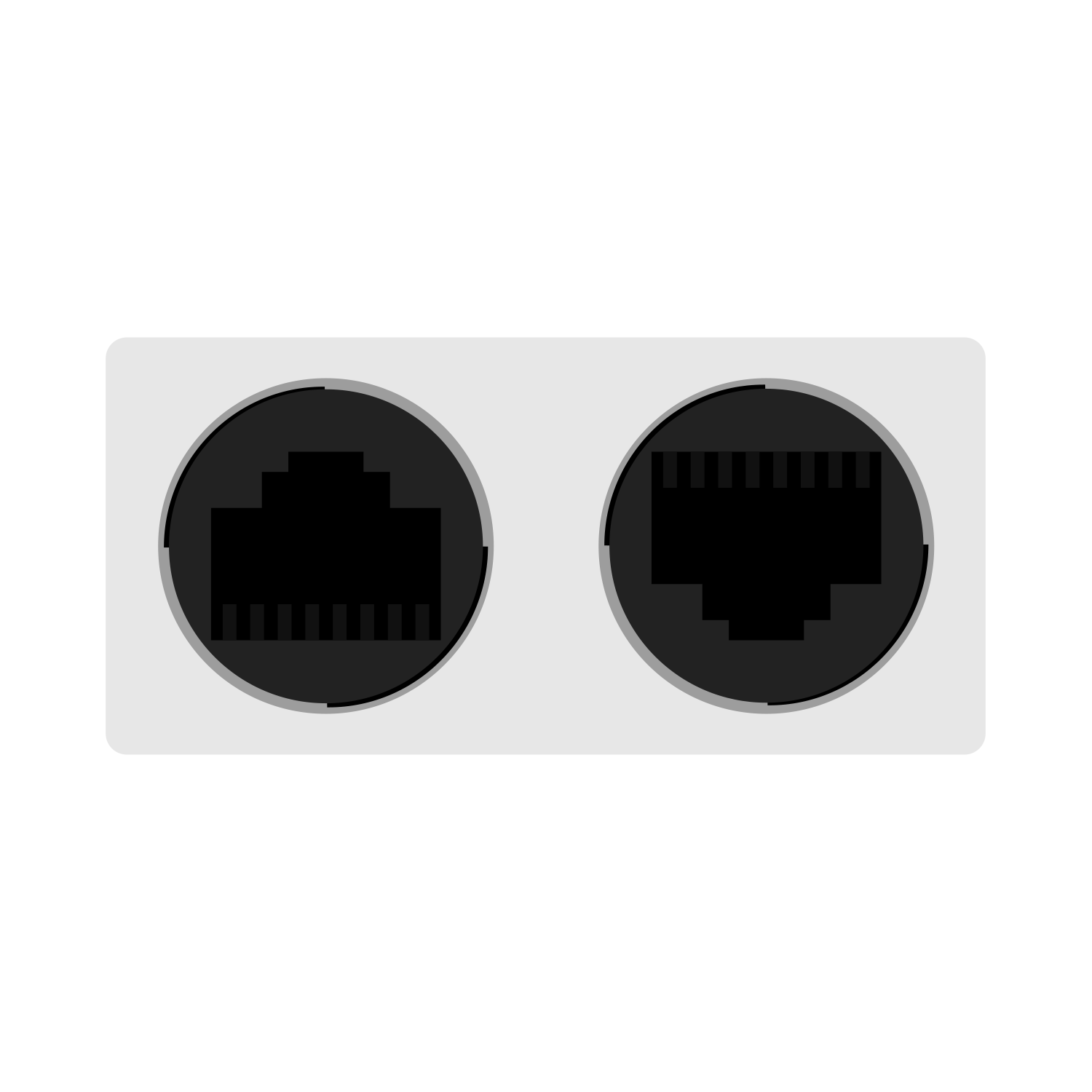 White Female WP RJ45 8p8c to Male RJ45 8p8c Data Adapter - Image 2