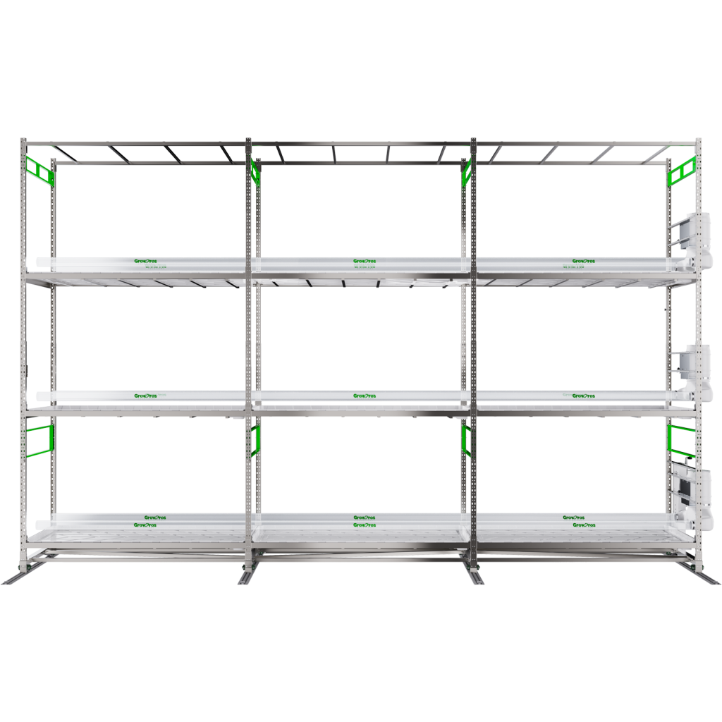 3-Tier Grow Rolling Rack Stainless Steel