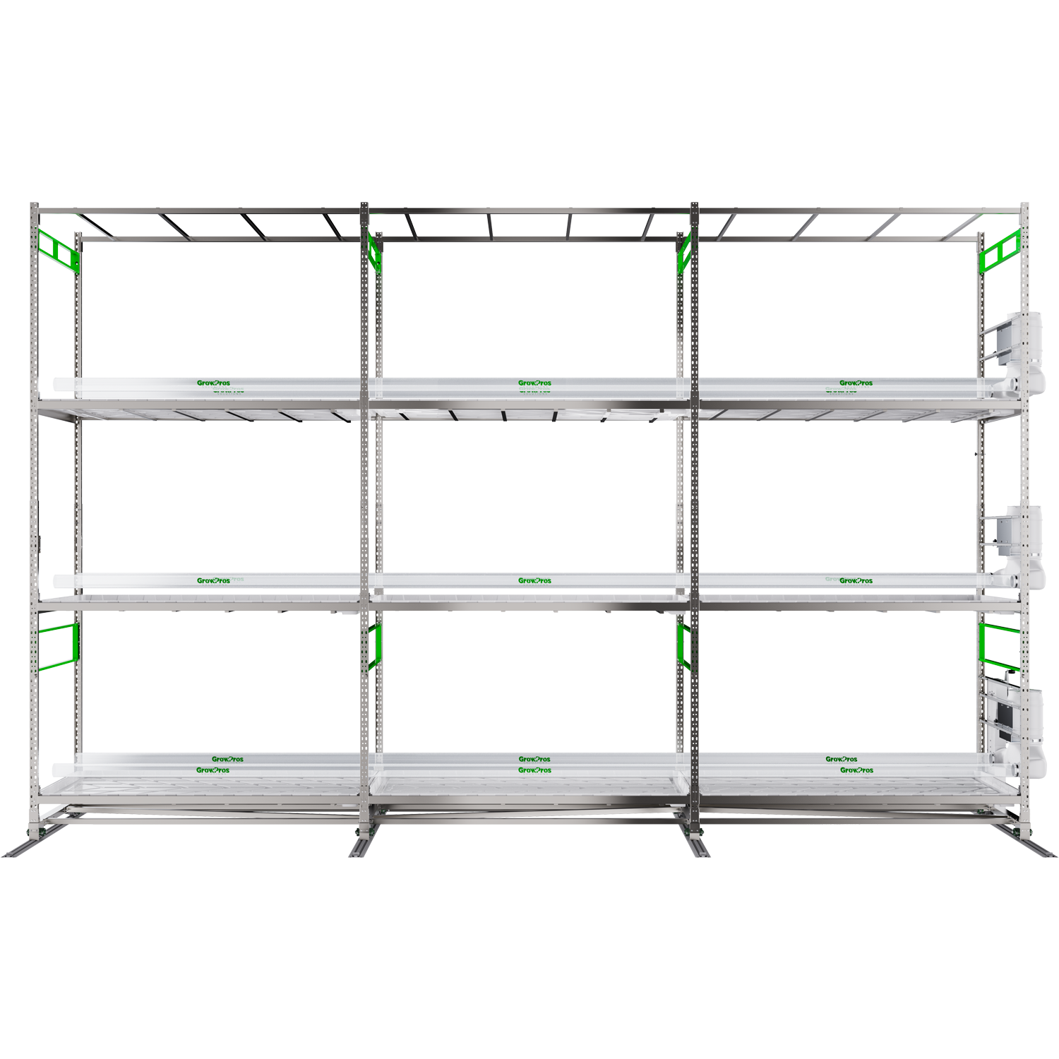 3-Tier Grow Rolling Rack Stainless Steel - Image 7