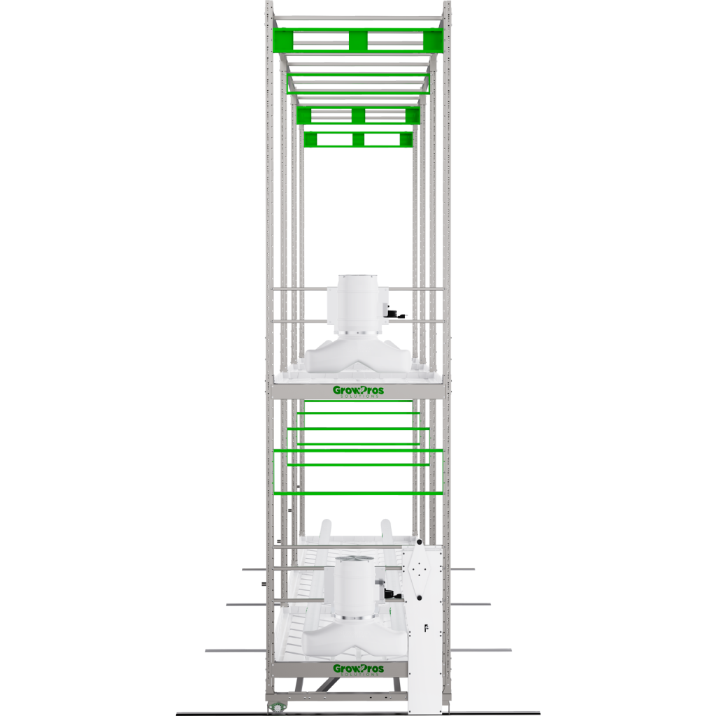 Double-Tier Grow Rolling Rack Stainless Steel