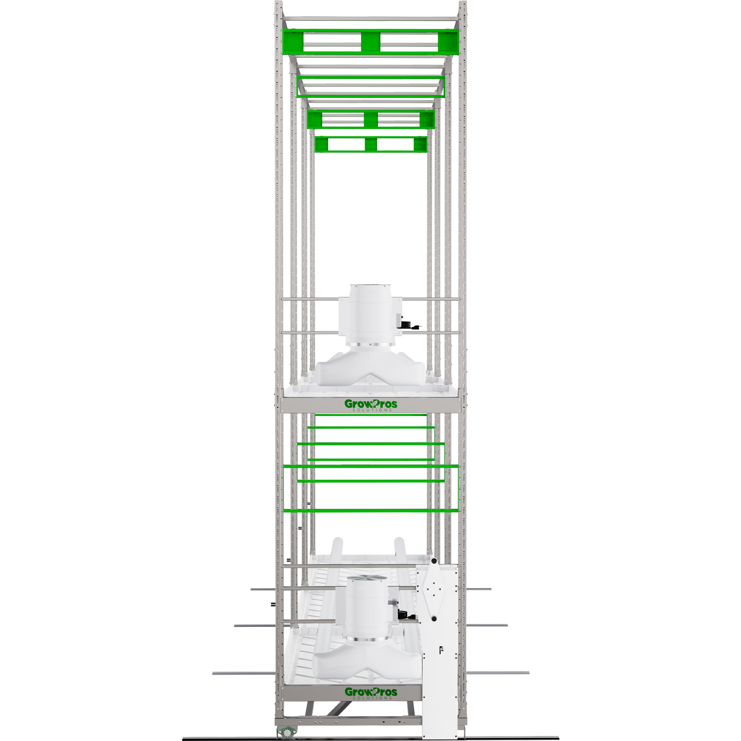 Double-Tier Grow Rolling Rack Stainless Steel - Image 6