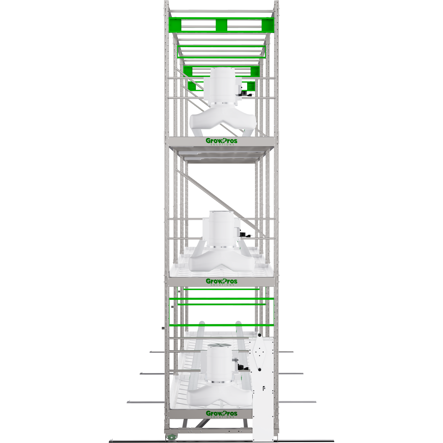 3-Tier Grow Rolling Rack Stainless Steel - Image 6