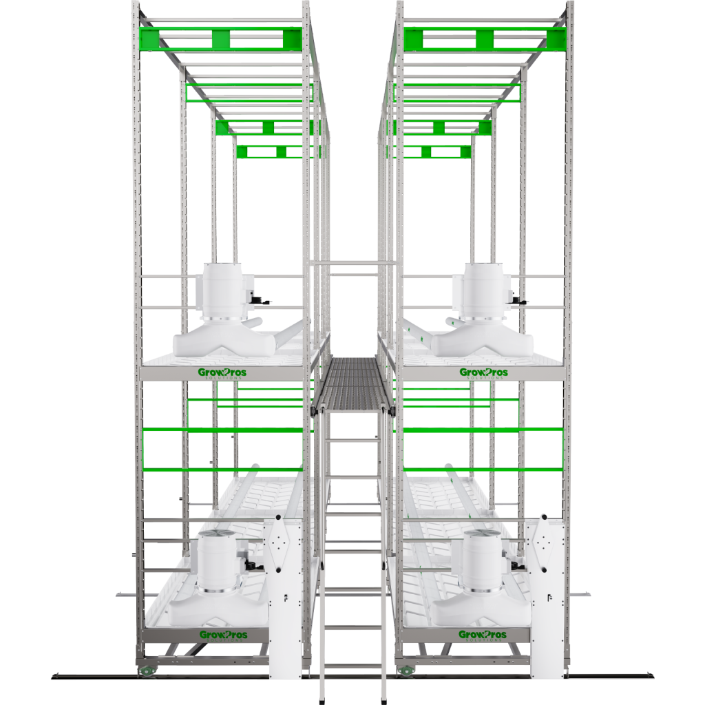 Double-Tier Grow Rolling Rack Stainless Steel