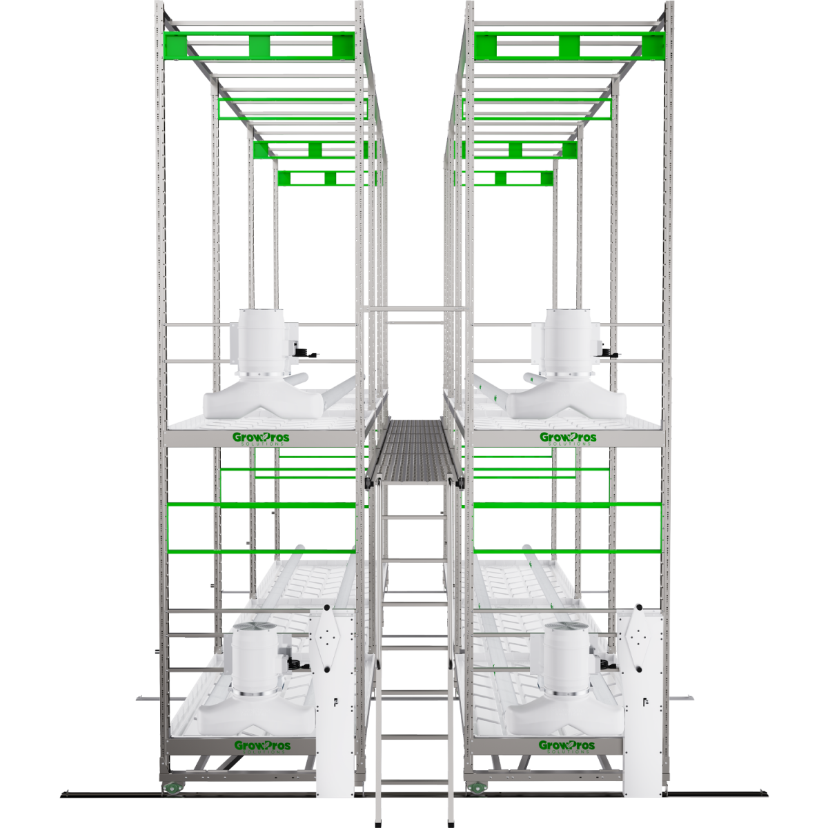 Double-Tier Grow Rolling Rack Stainless Steel - Image 5