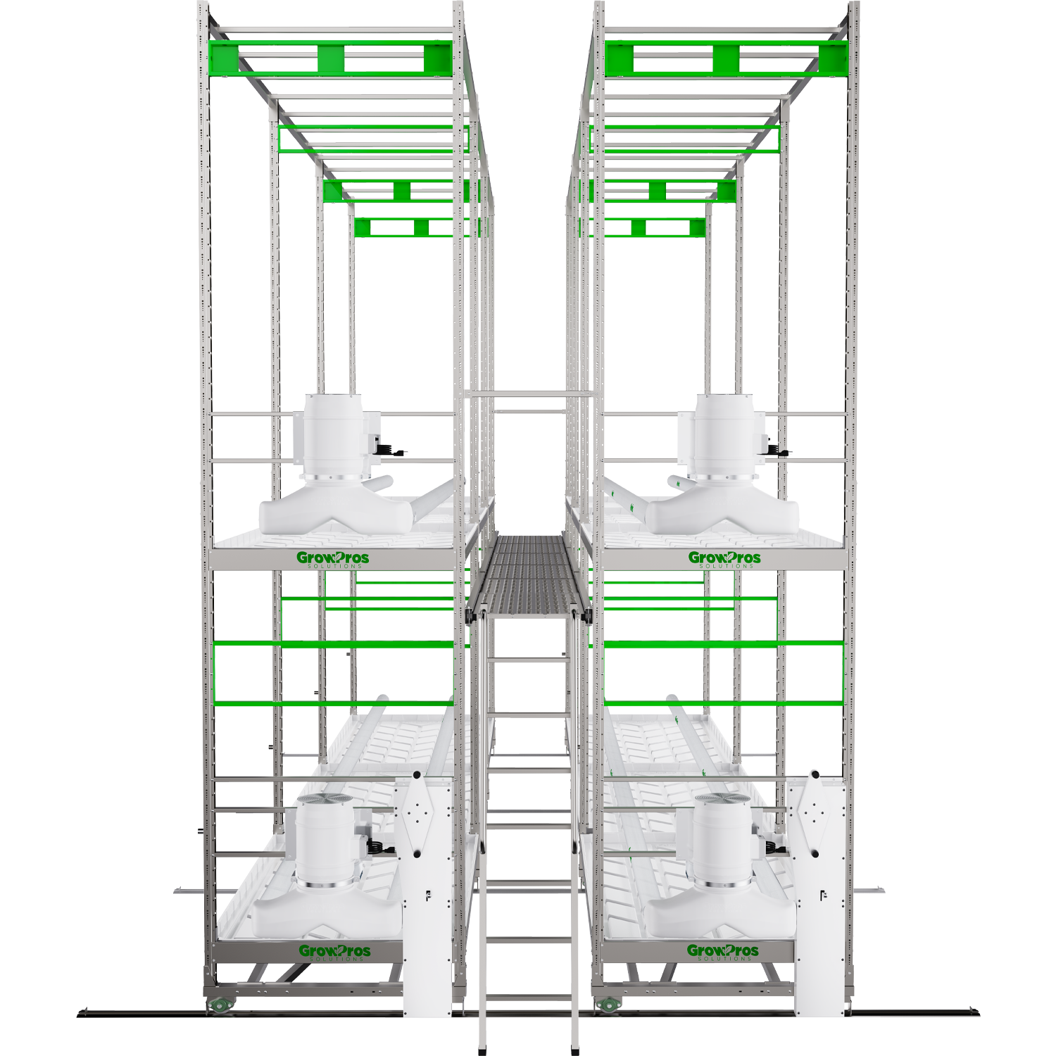 Double-Tier Grow Rolling Rack Stainless Steel - Image 5