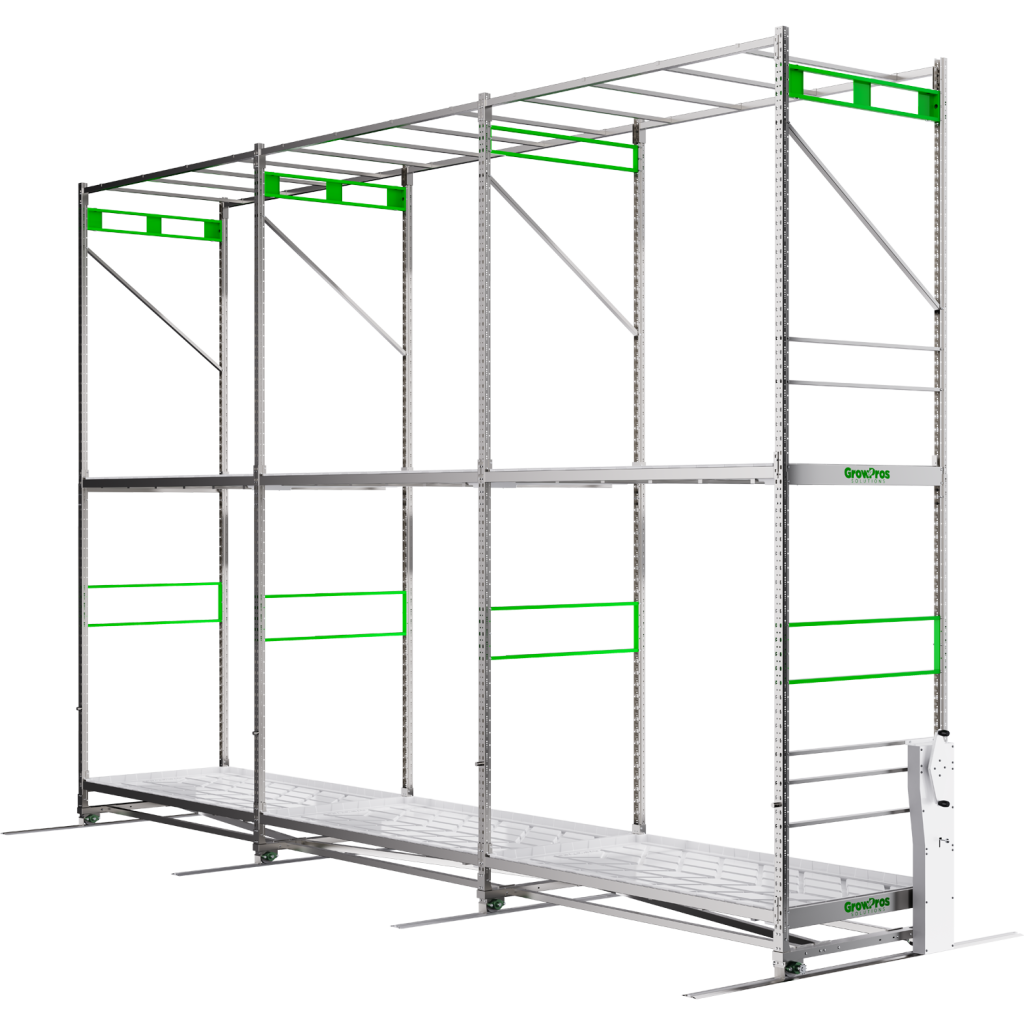 Double-Tier Grow Rolling Rack Stainless Steel