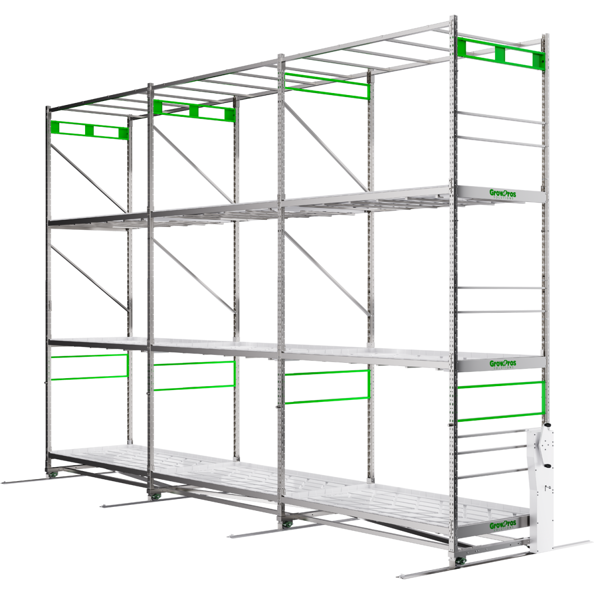 3-Tier Grow Rolling Rack Stainless Steel - Image 1