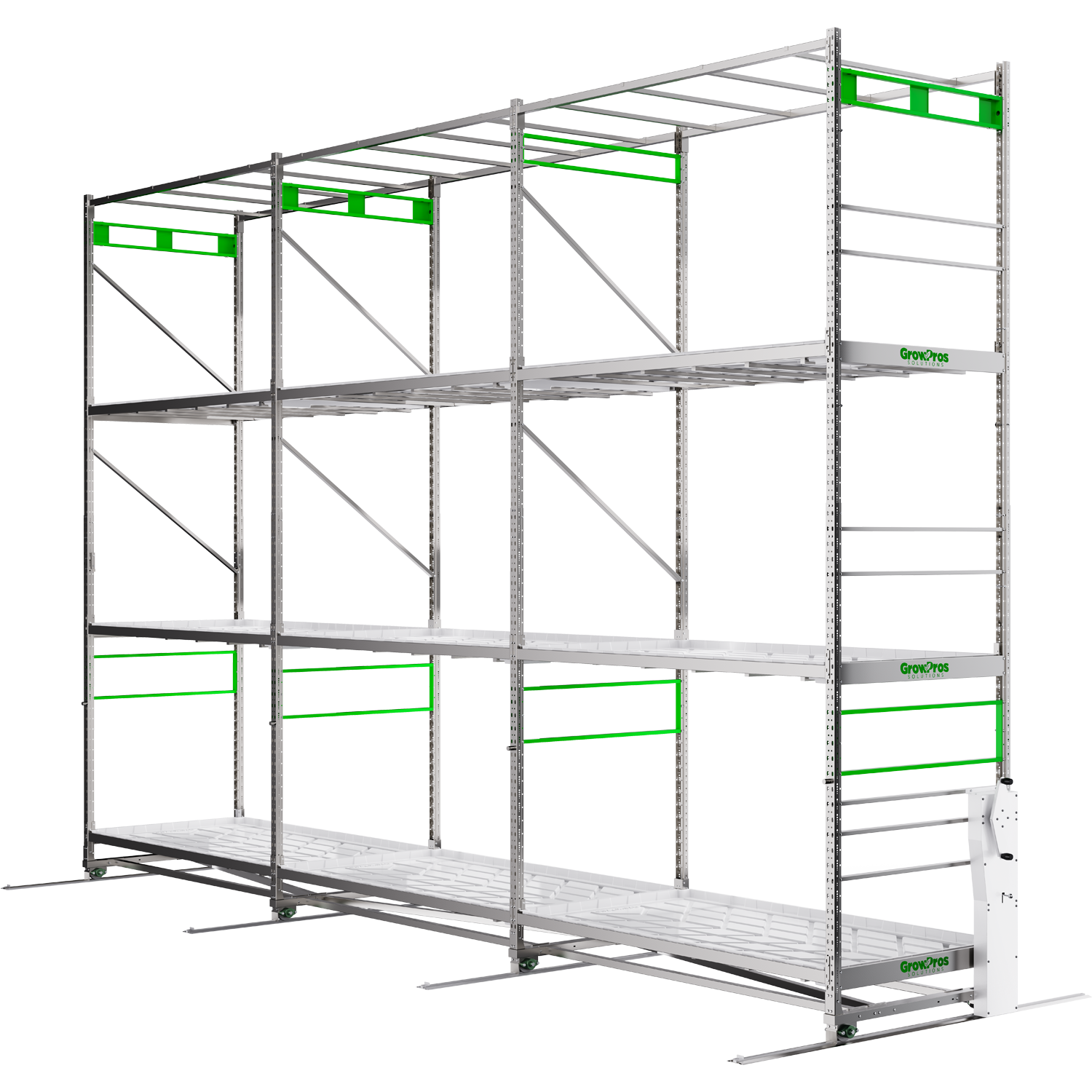 3-Tier Grow Rolling Rack Stainless Steel - Image 1