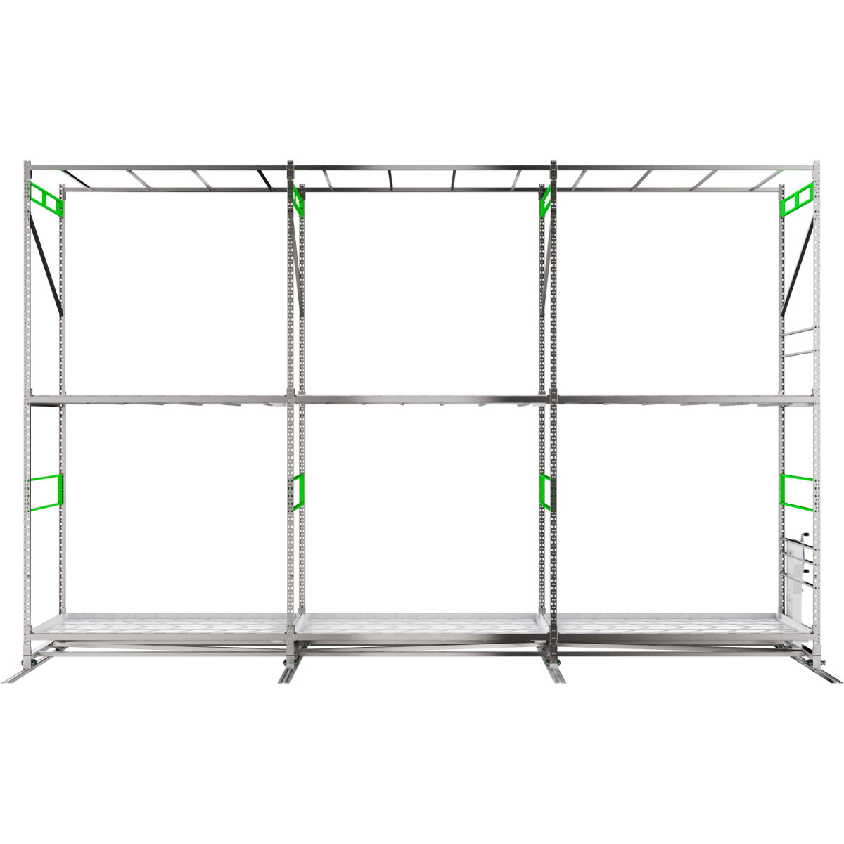 Double-Tier Grow Rolling Rack Stainless Steel - Image 4