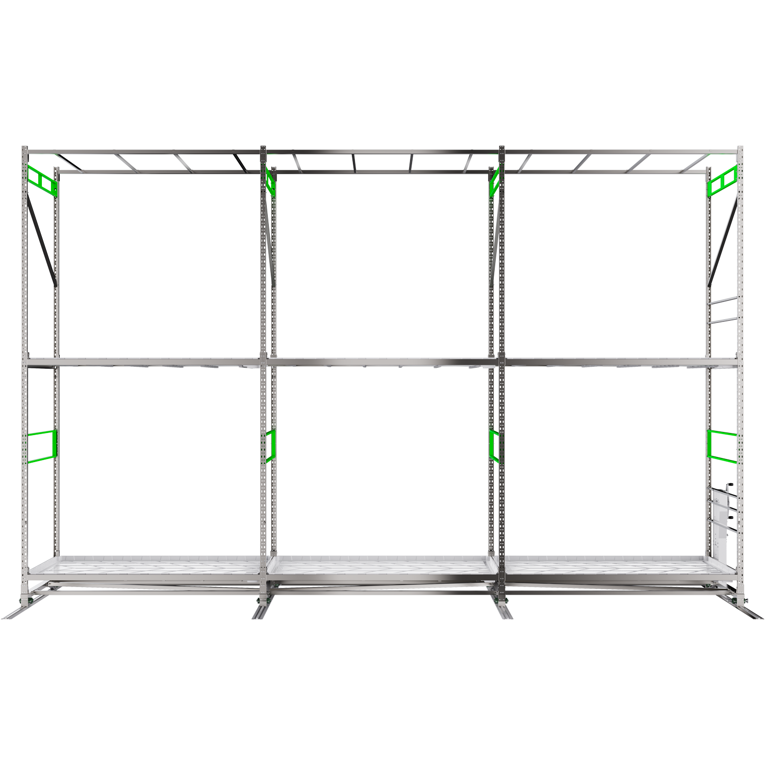 Double-Tier Grow Rolling Rack Stainless Steel - Image 4