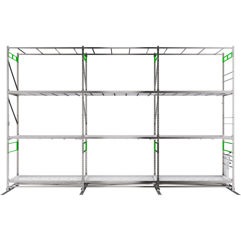 3-Tier Grow Rolling Rack Stainless Steel