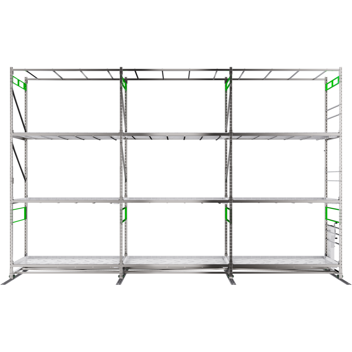 3-Tier Grow Rolling Rack Stainless Steel - Image 4