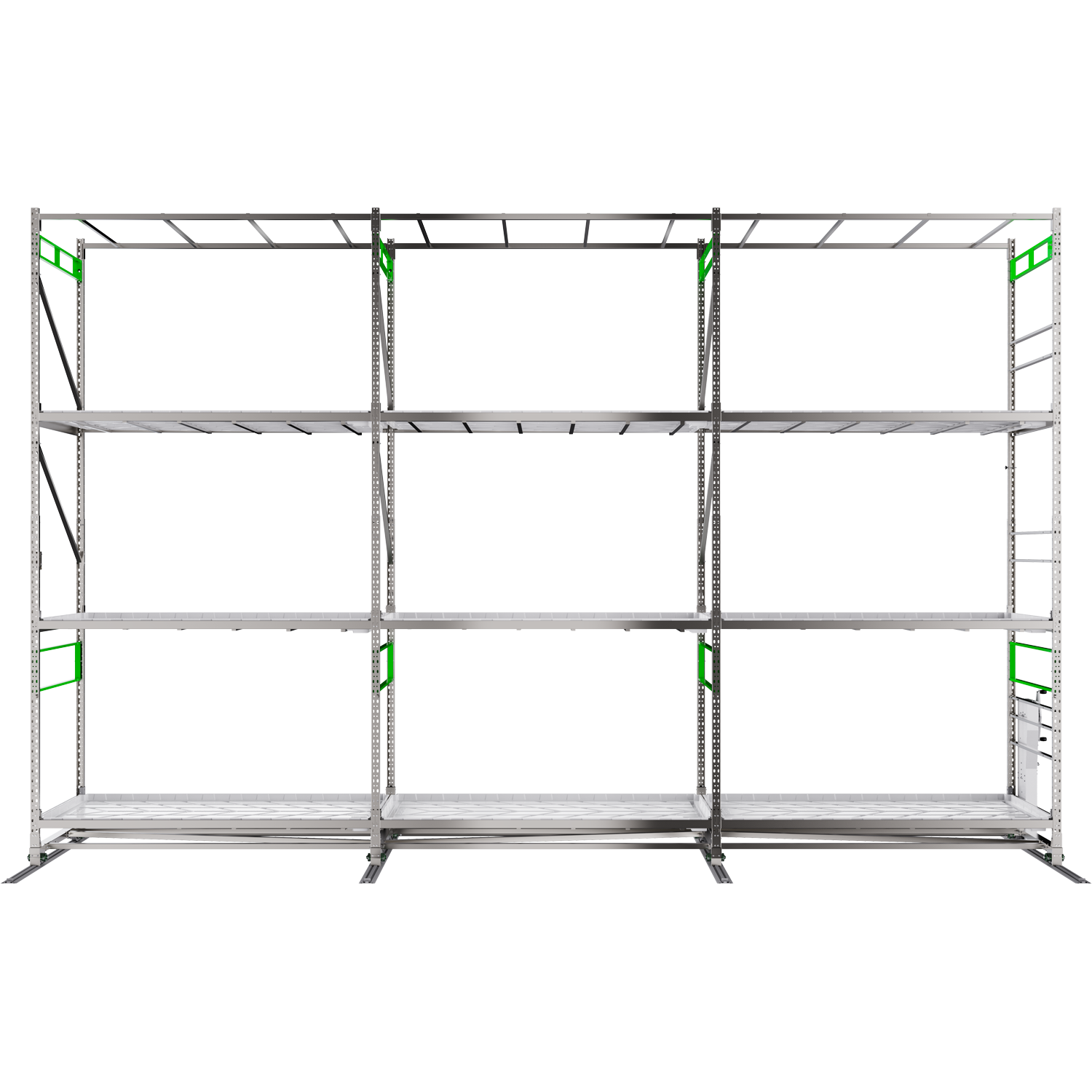 3-Tier Grow Rolling Rack Stainless Steel - Image 4