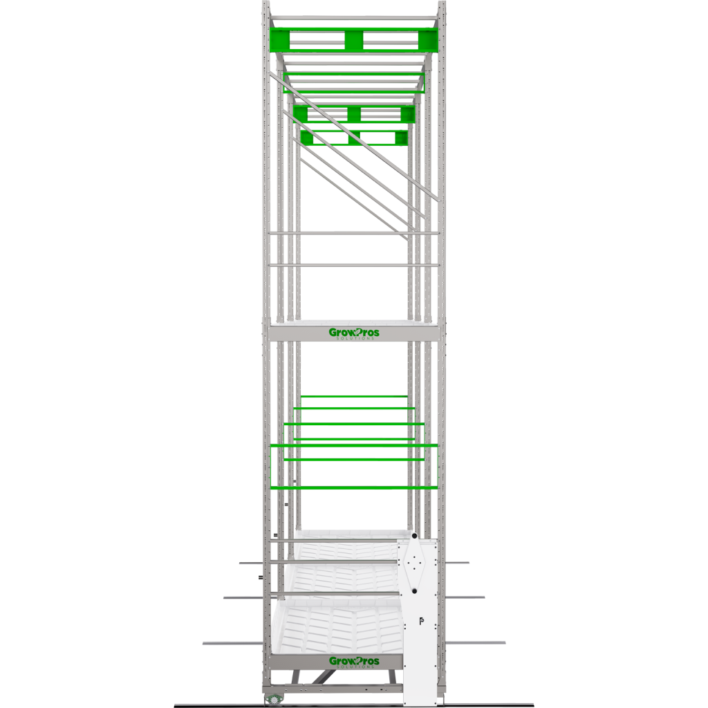 Double-Tier Grow Rolling Rack Stainless Steel