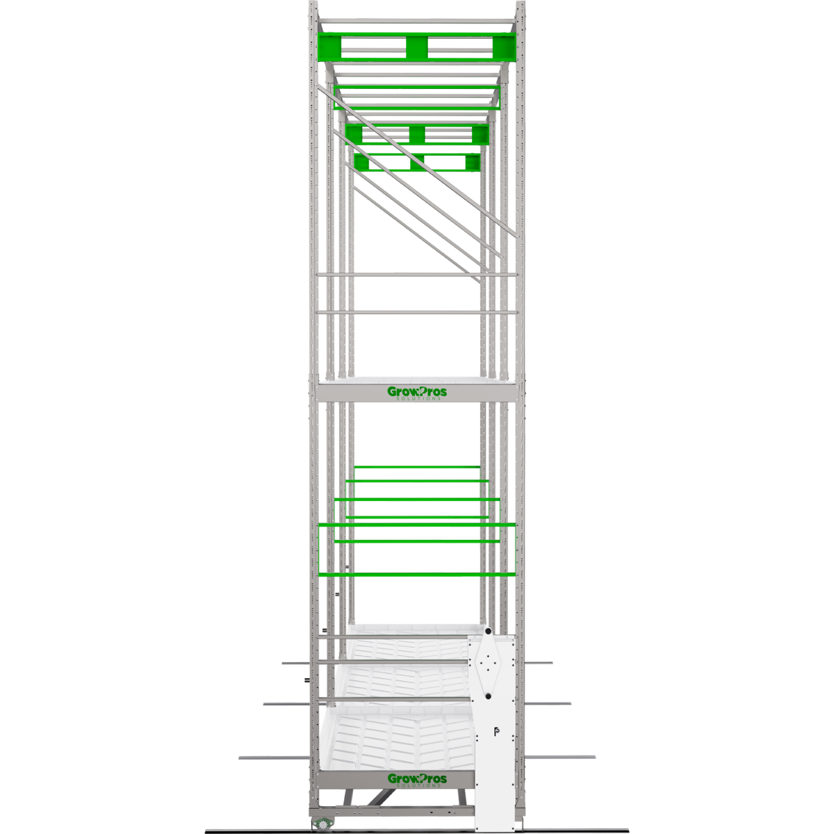 Double-Tier Grow Rolling Rack Stainless Steel - Image 3