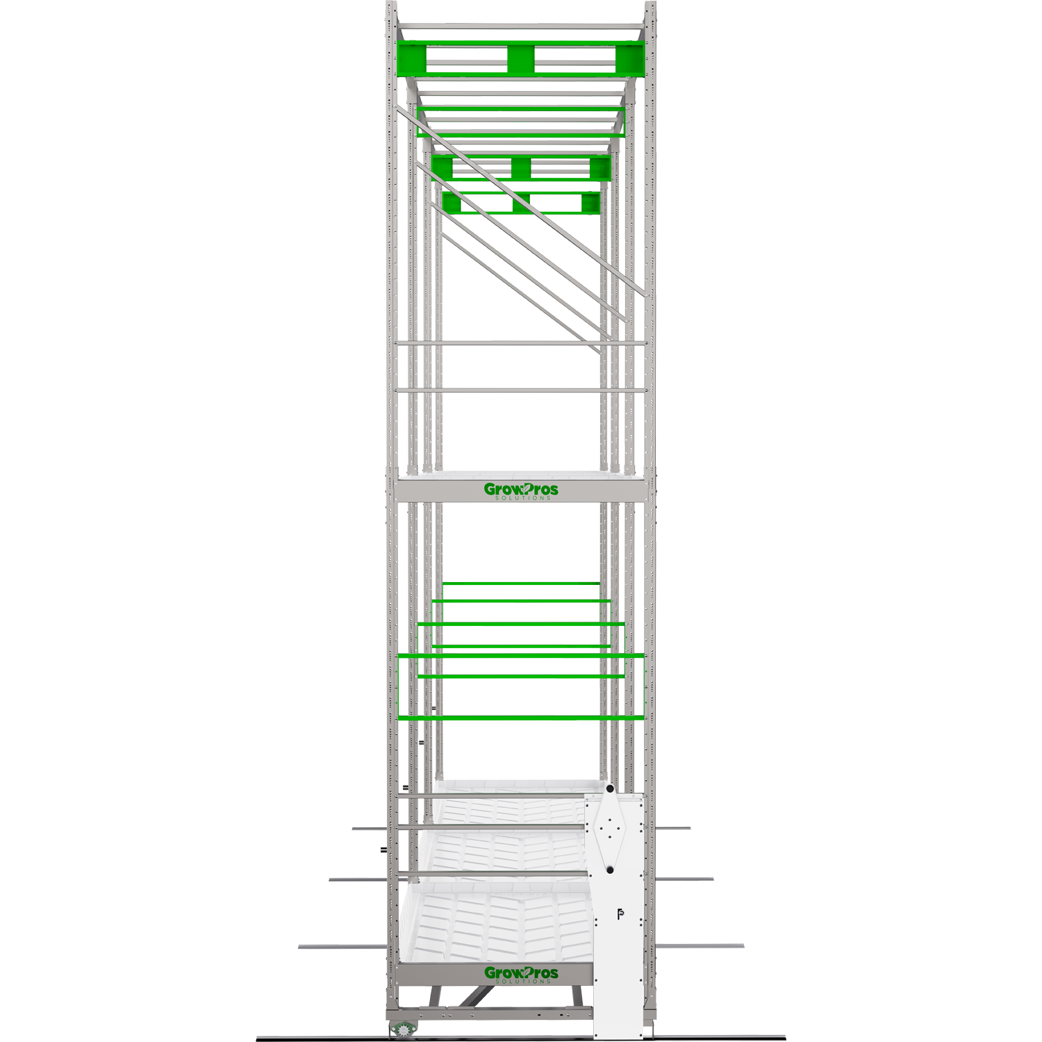 Double-Tier Grow Rolling Rack Stainless Steel - Image 3
