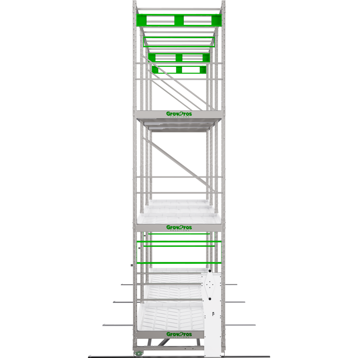 3-Tier Grow Rolling Rack Stainless Steel - Image 3