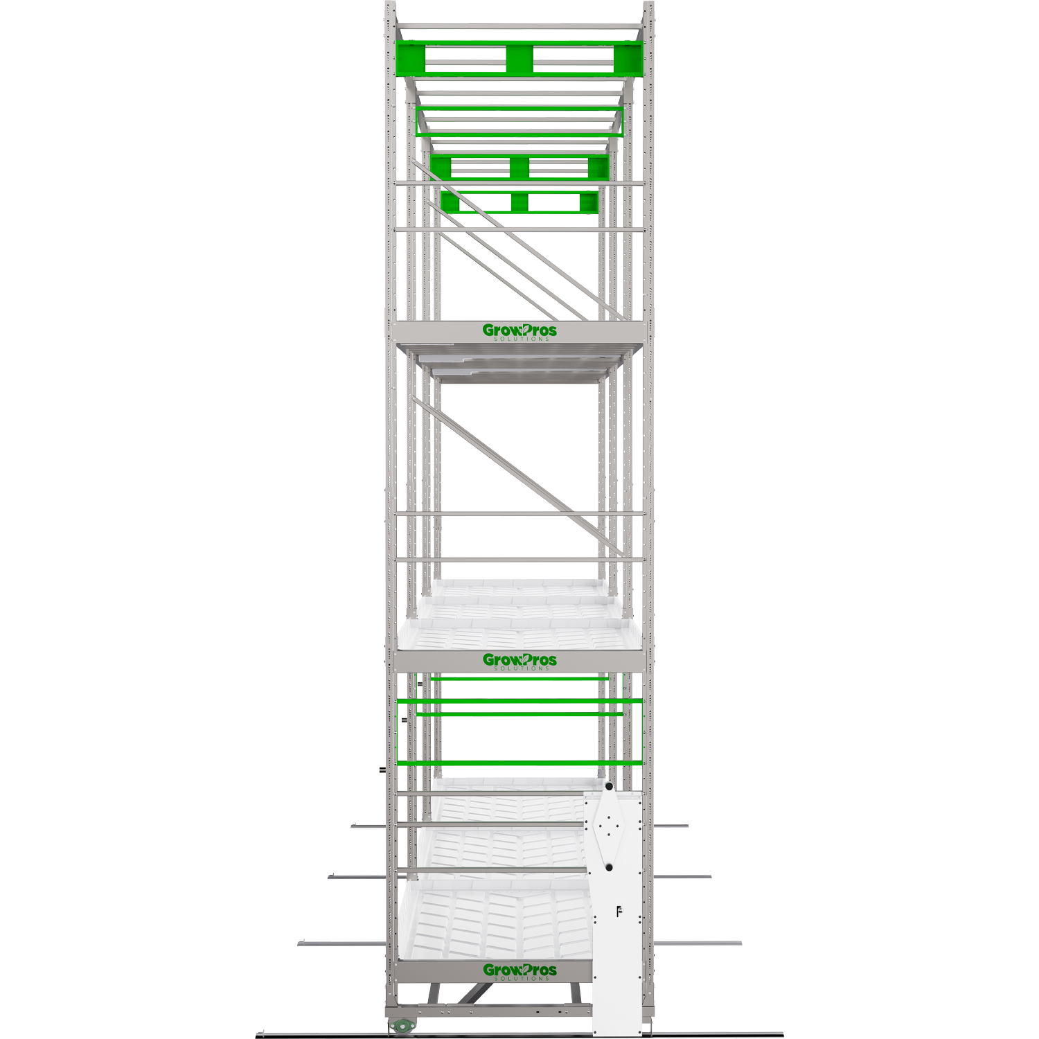 3-Tier Grow Rolling Rack Stainless Steel - Image 3