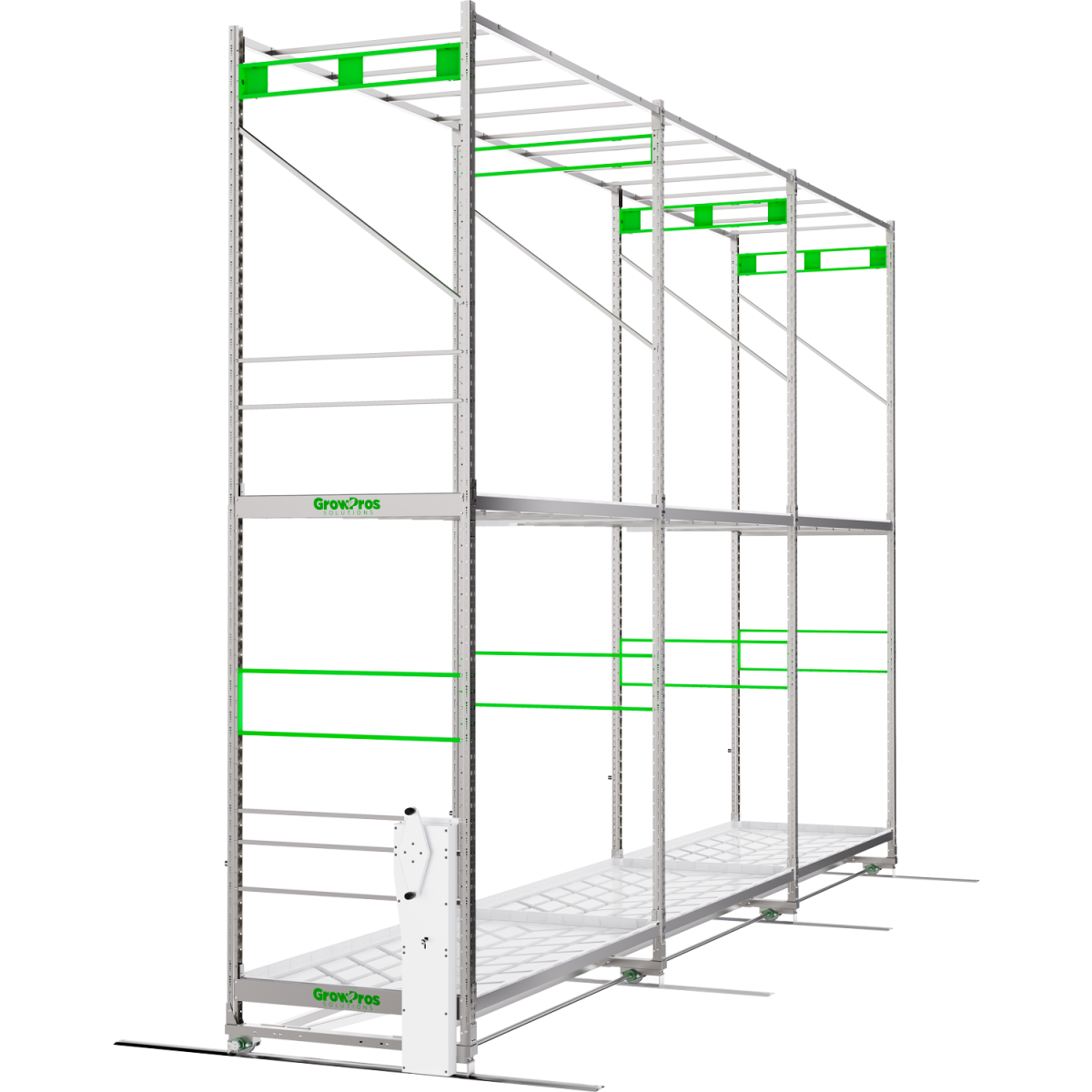 Double-Tier Grow Rolling Rack Stainless Steel - Image 2