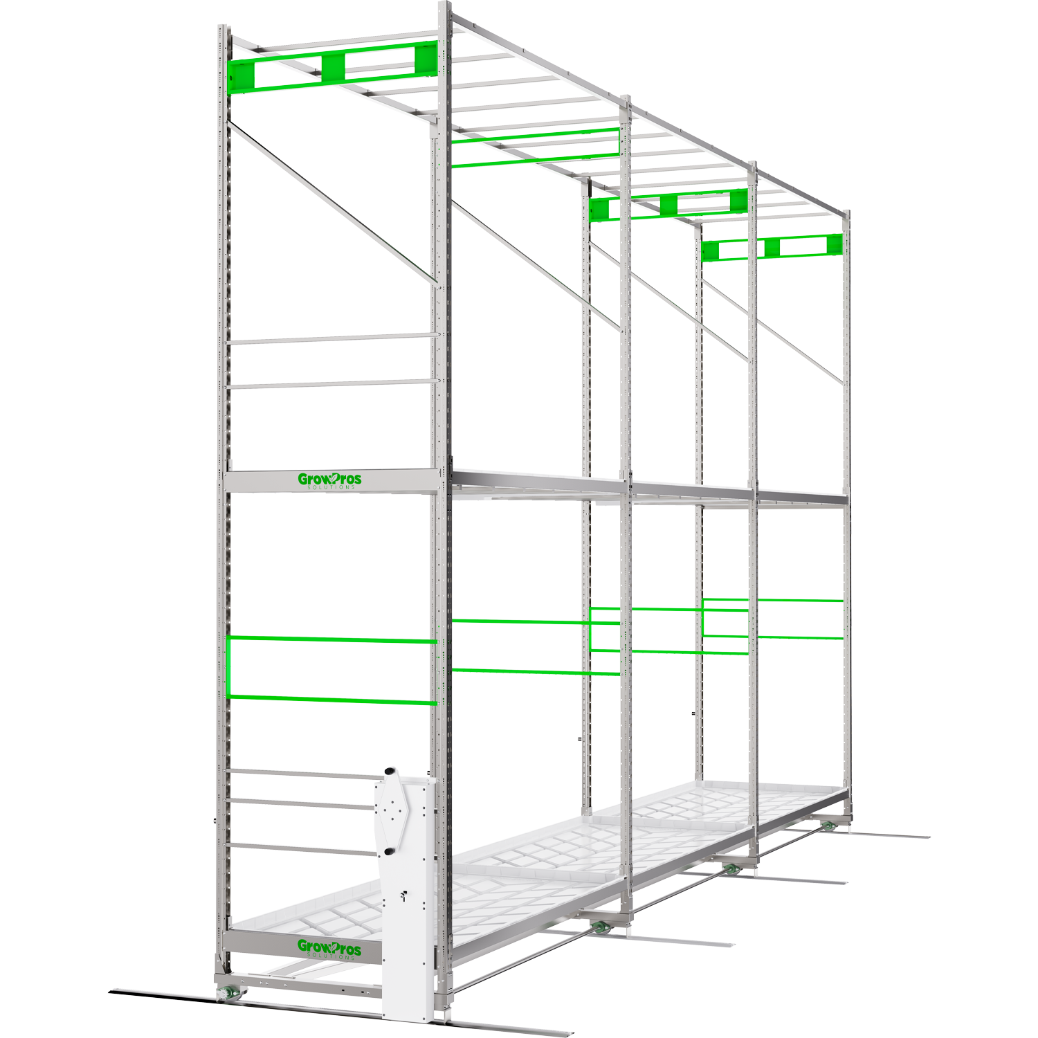 Double-Tier Grow Rolling Rack Stainless Steel - Image 2