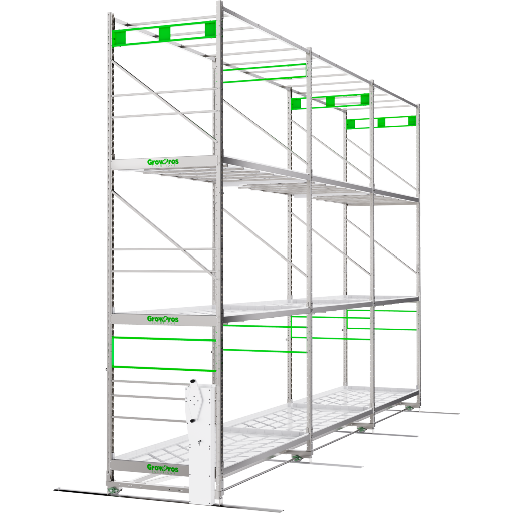 3-Tier Grow Rolling Rack Stainless Steel