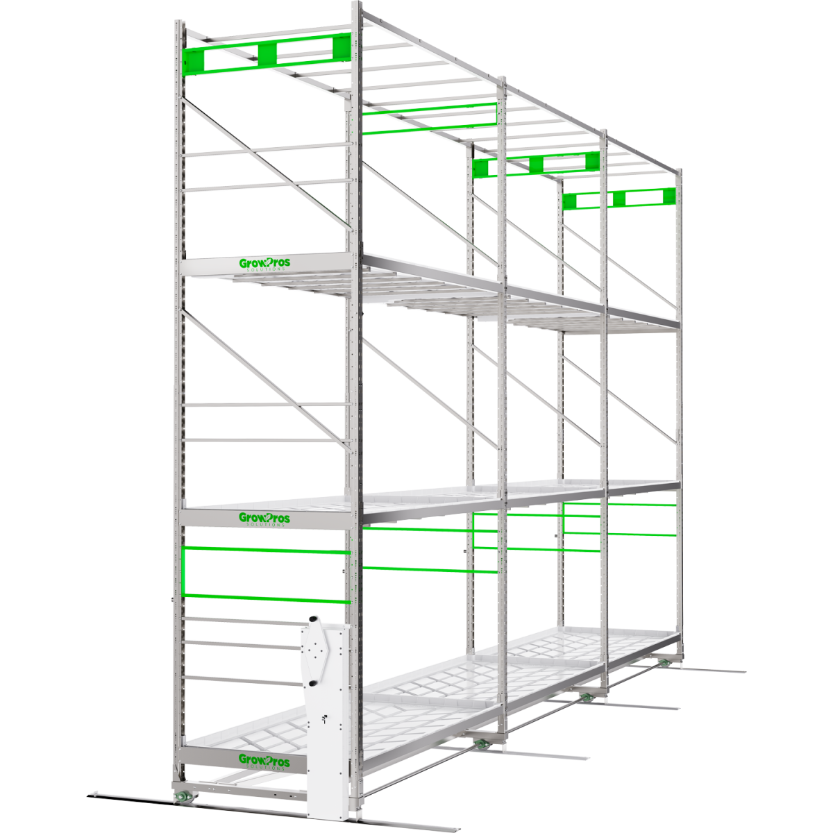 3-Tier Grow Rolling Rack Stainless Steel - Image 2