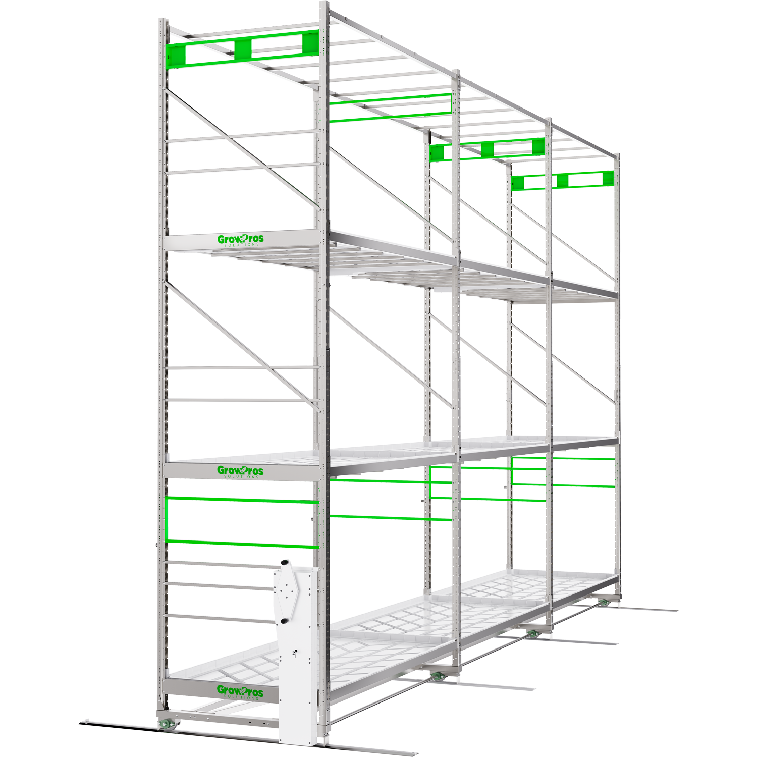 3-Tier Grow Rolling Rack Stainless Steel - Image 2