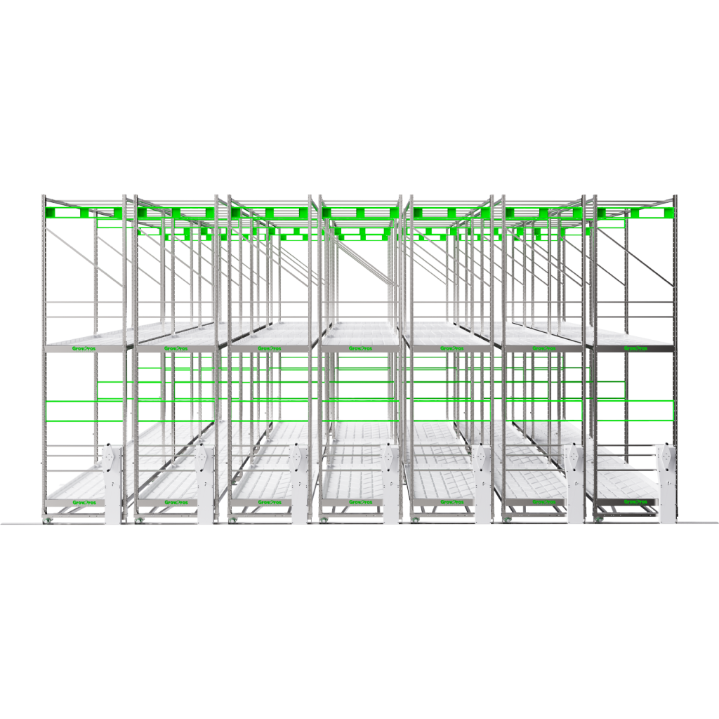 Double-Tier Grow Rolling Rack Stainless Steel
