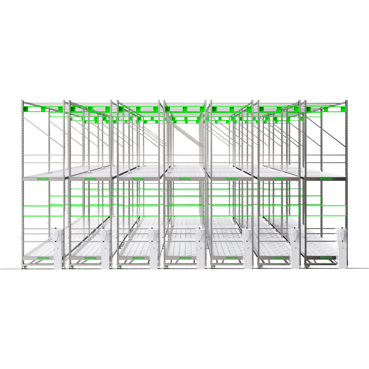 Double-Tier Grow Rolling Rack Stainless Steel - Image 9