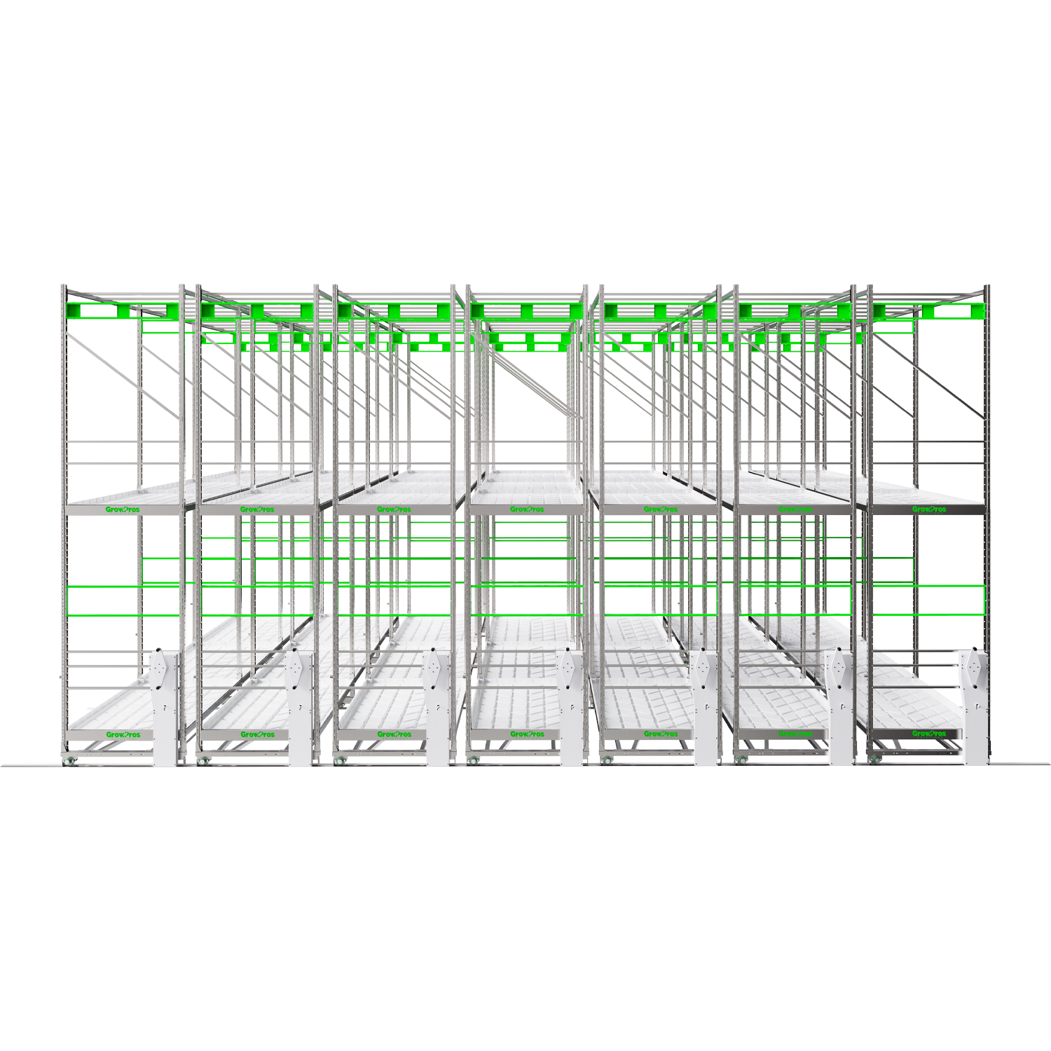 Double-Tier Grow Rolling Rack Stainless Steel - Image 9