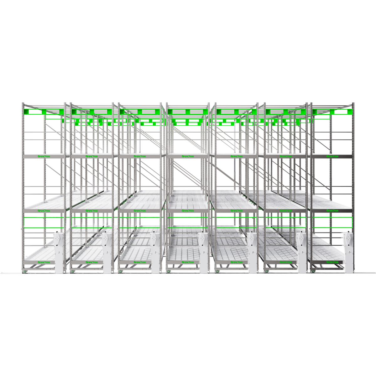 3-Tier Grow Rolling Rack Stainless Steel - Image 9